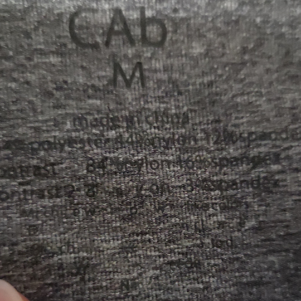 CAbi Black and Gray Long Sleeve Panel Tee - Picture 3 of 9